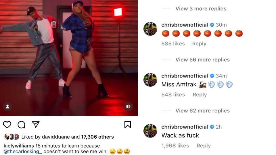 Kiely Williams Instagram video comment section