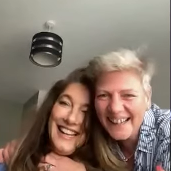 Diane Youdale - aka Jet - introduced her partner Zoe. (Chillin' With Ice podcast/YouTube screengrab)