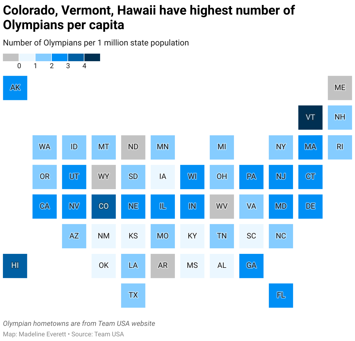 How many athletes does Kansas have in the 2024 Olympics? See how states