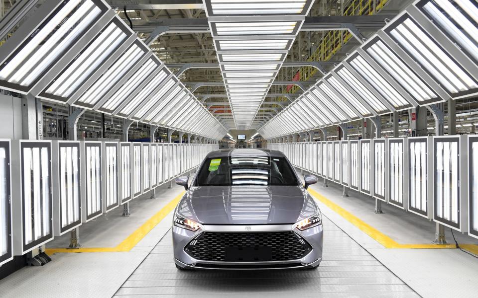 Assembly line at BYD's new manufacturing base on June 30, 2022 - VCG