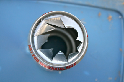 Each can is cut to form baffles that circulate the airflow. Source: Frugal Kiwi