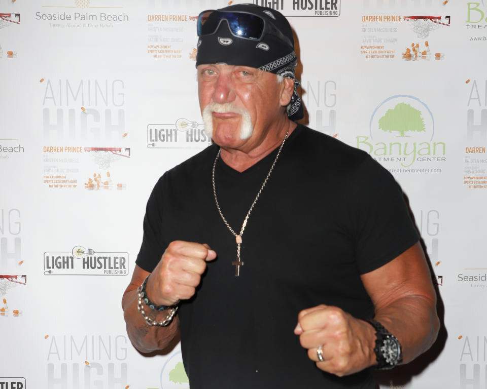 MIAMI, FL - OCTOBER 08:  Hulk Hogan attends Celebrity Sports Agent,  Darren Prince Host Invite-Only, Private Event For His New Best Selling Book 'Aiming High' at Komodo on October 8, 2018 in Miami, Florida.  (Photo by John Parra/Getty Images for Darren Prince Book Release Party)