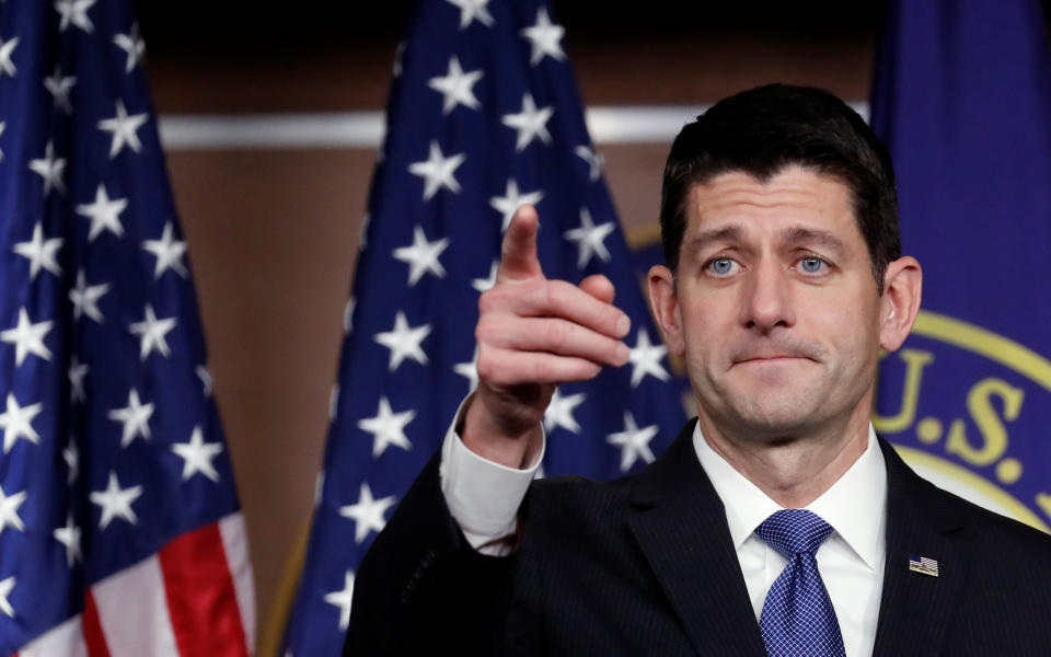 House Speaker Paul Ryan holds a news conference&nbsp;last week. He announced on Tuesday that&nbsp;members of the House and staff will have to undergo mandatory training regarding sexual harassment. (Photo: Kevin Lamarque / Reuters)