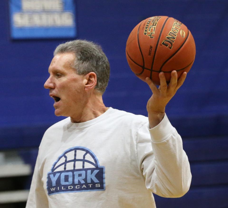 After more than 30 years of coaching high school basketball in New Jersey, Jerry Hill is now in his fourth season as head coach of the York High School boys basketball team.