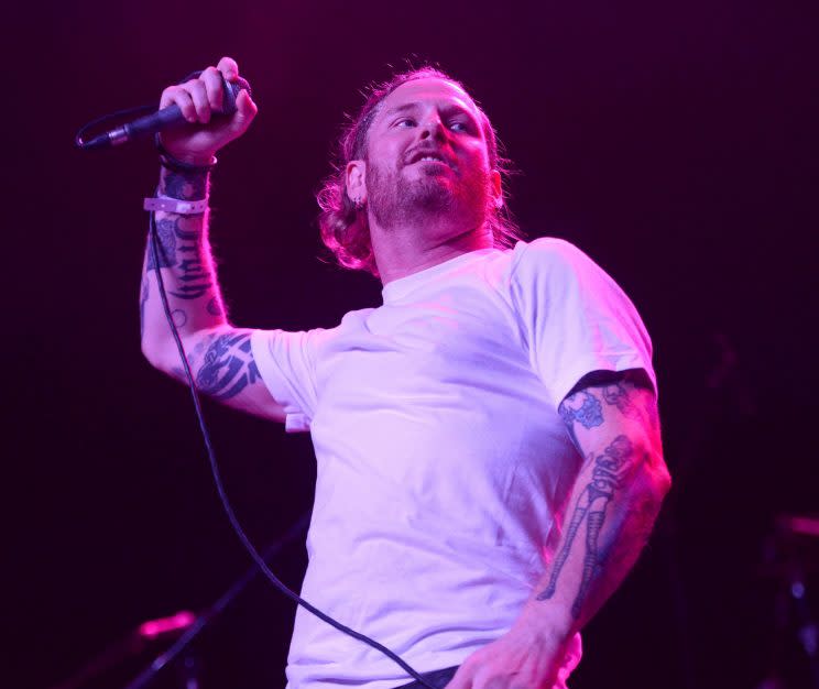 Singer Corey Taylor of Slipknot and Stone Sour performs onstage during the ‘Strange 80’s’ benefit at The Fonda Theatre on May 14, 2017 in Los Angeles, California. (Photo by Scott Dudelson/Getty Images)