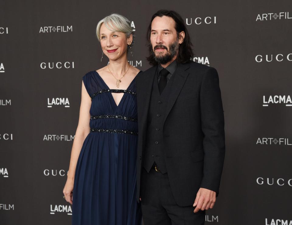 A closeup of Keanu and Alexandra