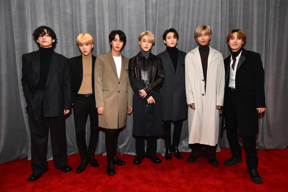 BTS at the Grammys.&nbsp;