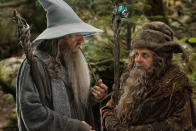 Ian McKellen and Sylvester McCoy in New Line Cinema's "The Hobbit: An Unexpected Journey" - 2012