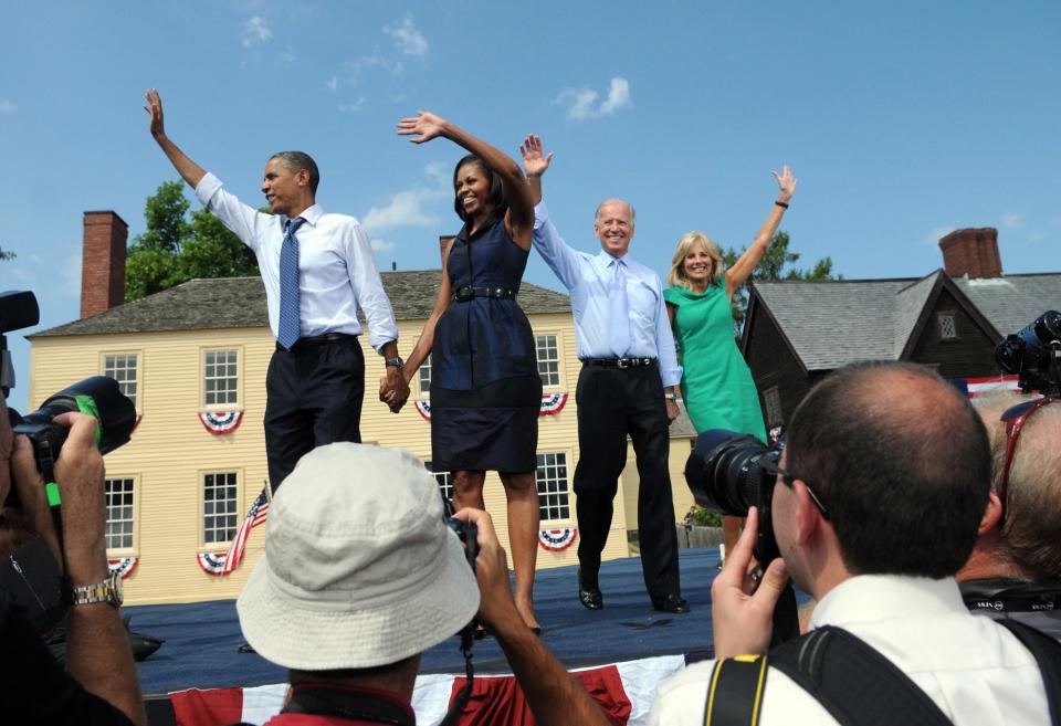 The Sept. 7, 2012 visit from President Obama and Vice President  Biden, as well as first lady Michelle Obama and Dr. Jill Biden, drew an estimated 6,000 people to Strawbery Banke in Portsmouth, NH.