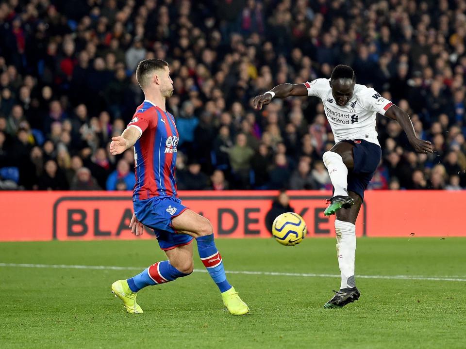 Sadio Mane scores Liverpool's first goal: Getty