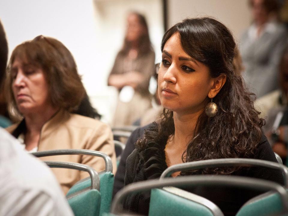 young woman listening millennials