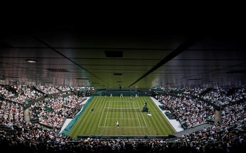 A packed Court One watches Cori Gauff outclass Venus Williams - Credit: reuters