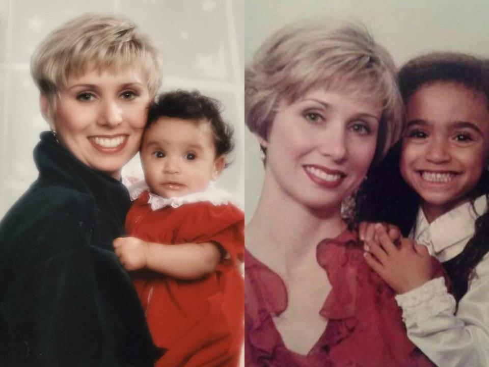 Tammy Rabideau and her daughter, Kristil, when they were younger