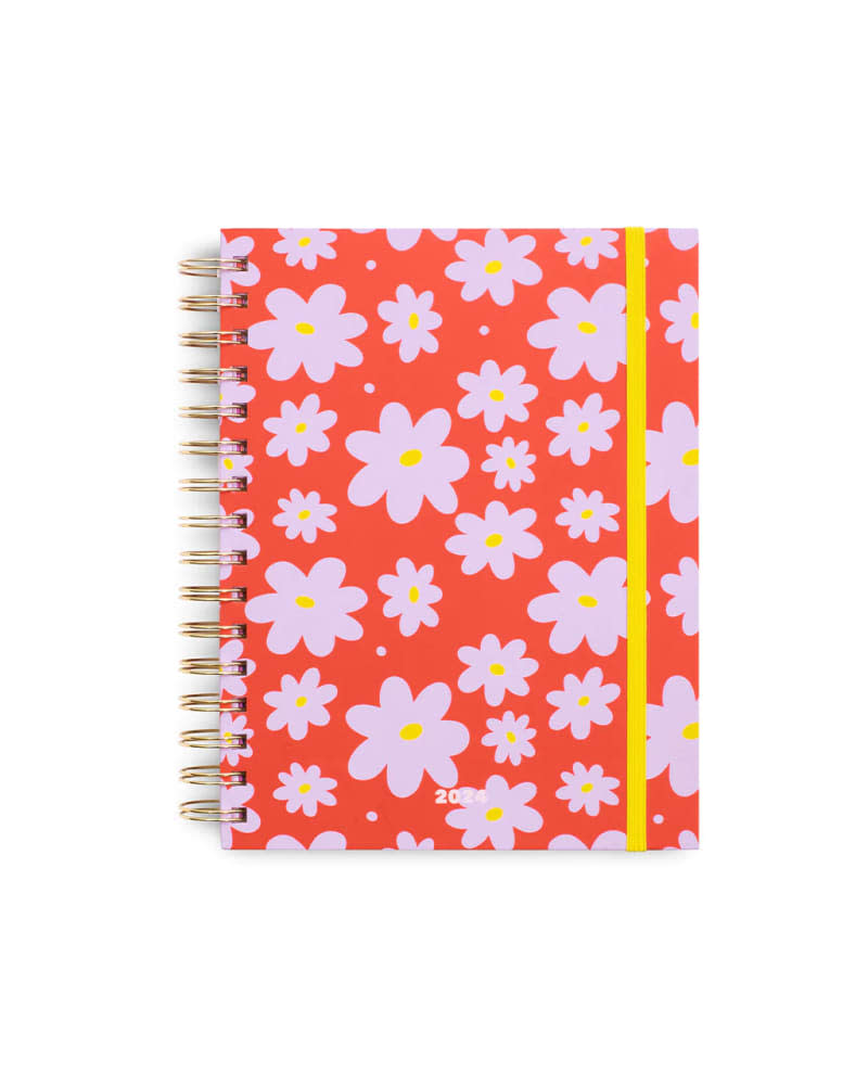 Medium 12-Month Annual Planner — Daisies