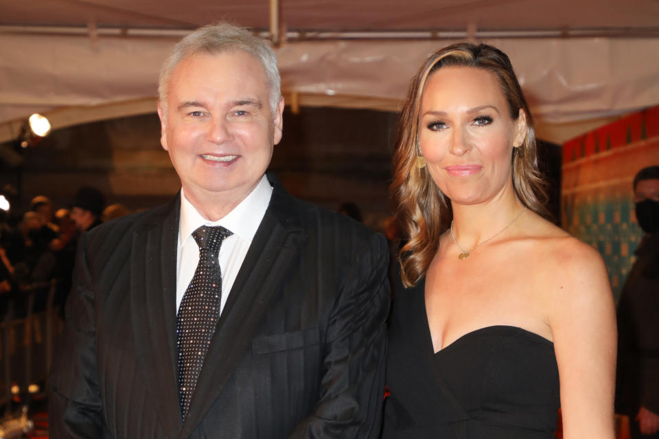 LONDON, ENGLAND - JANUARY 13:  Eamonn Holmes and Isabel Webster attend the London Premiere of Cirque de Soleil's 