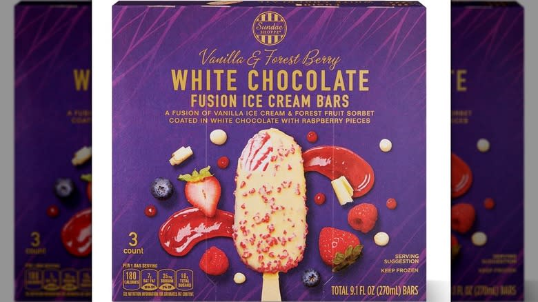 Boxed white chocolate fusion bars