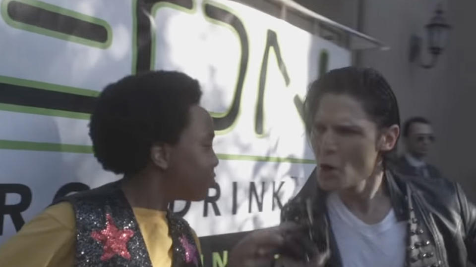 Corey Feldman in a music video.