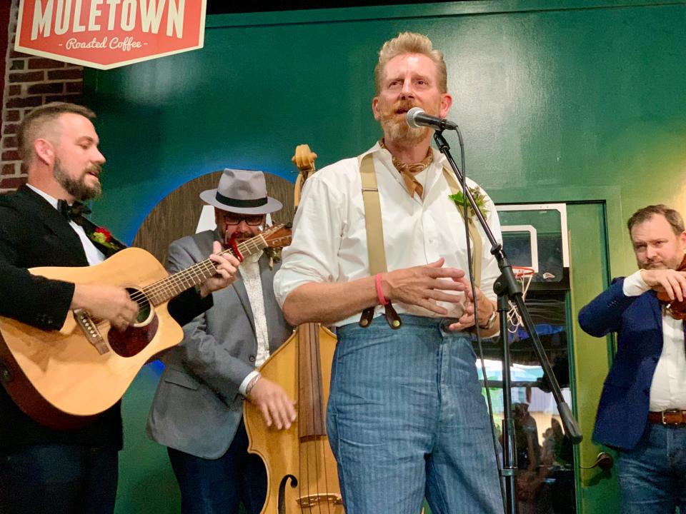 Rory Feek performs the title track of his newest album, "Gentle Man," at Muletown Coffee's downtown Columbia roasting facility. The new album is Feek's first as a solo artist and will be released Friday, June 18.