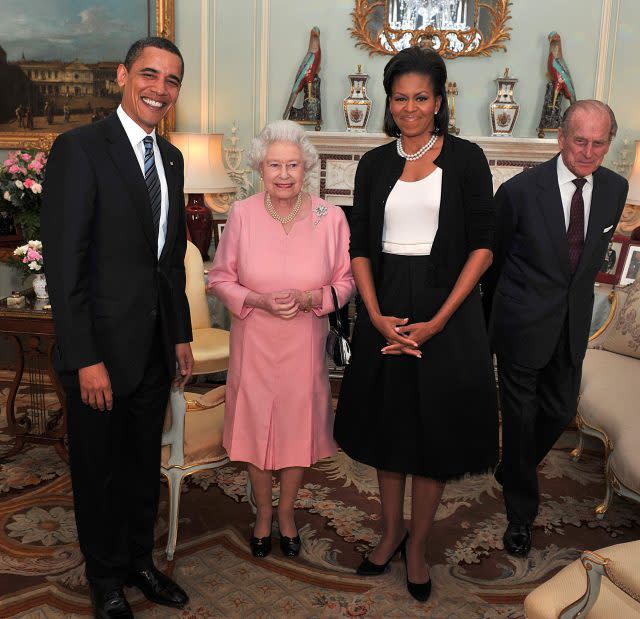 ... and Barack Obama and his wife Michelle (John Stillwell/PA)