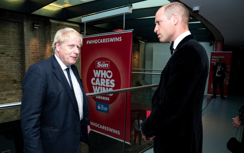 Prince William and Boris Johnson - Arthur Edwards/The Sun