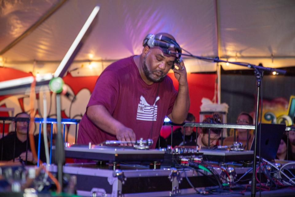 DJ Maseo from De La Soul spins at a tribute to his partner in rhyme Trugoy who died in February a little over a week before the group's catalog hit streaming services.