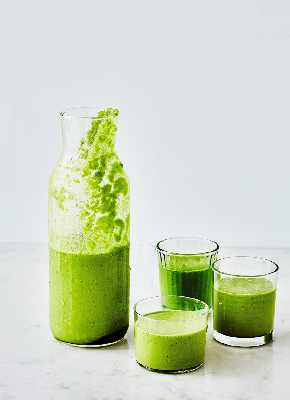 When the days get hot, there’s no better lunch to have prepped and ready to go in your fridge. This two-step recipe couldn’t be simpler. <a href="https://www.epicurious.com/recipes/food/views/sippin-green-gazpacho?mbid=synd_yahoo_rss" rel="nofollow noopener" target="_blank" data-ylk="slk:See recipe.;elm:context_link;itc:0;sec:content-canvas" class="link ">See recipe.</a>