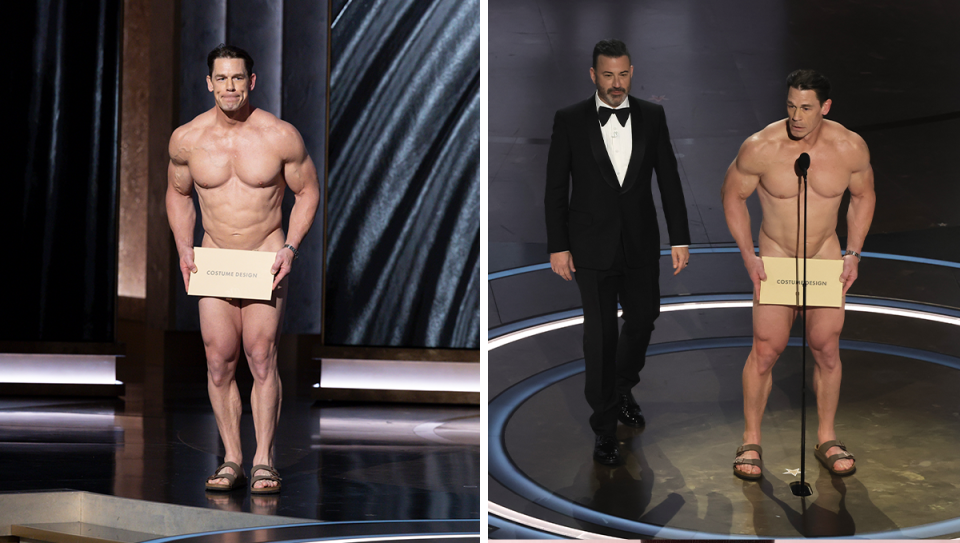 John Cena naked at the 2024 Oscars / Jimmy Kimmel and John Cena.