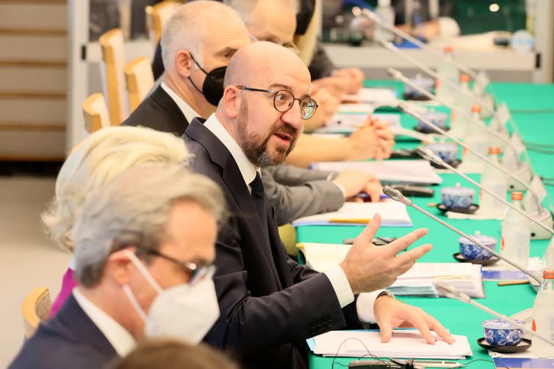 European Commission President Ursula von der Leyen and European Council President Charles Michel meet with Japanese Prime Minister Fumio Kishida in Tokyo