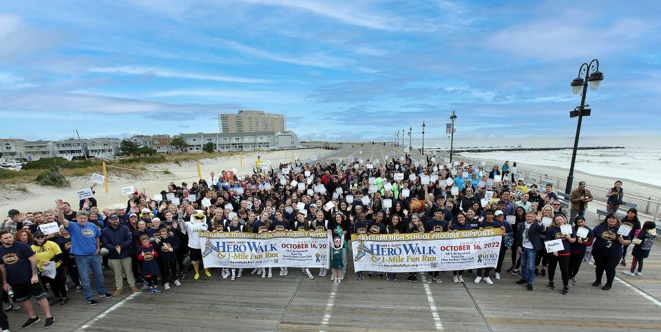 The John R. Elliott HERO Campaign will host its 12th HERO Walk and 1-Mile Fun Run on Sunday at the Ocean City Sports and Civic Center, located at 6th Street and the Boardwalk. An image from last year's walk is shown above.