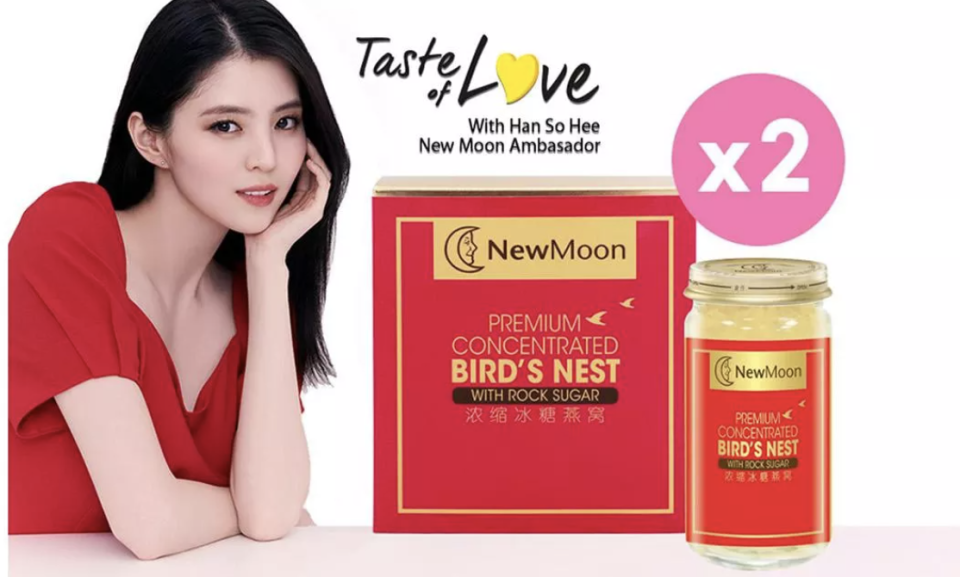 New Moon Premium Concentrated Birds Nest with Rock Sugar 150g. PHOTO: Lazada