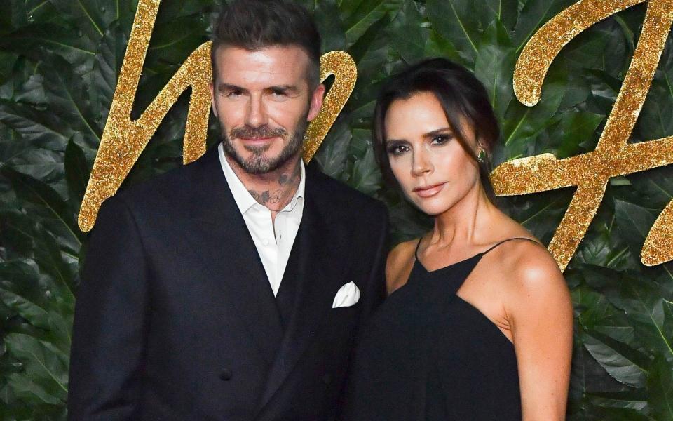 David Beckham and Victoria Beckham attend the Fashion Awards 2018 - Stephane Cardinale - Corbis/Corbis Entertainment