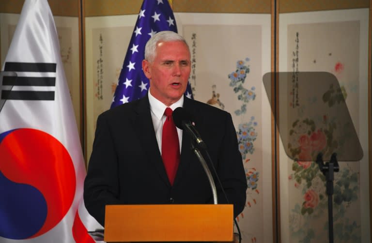 US Vice President Mike Pence warned that the US policy of "strategic patience" with North Korea was at an end