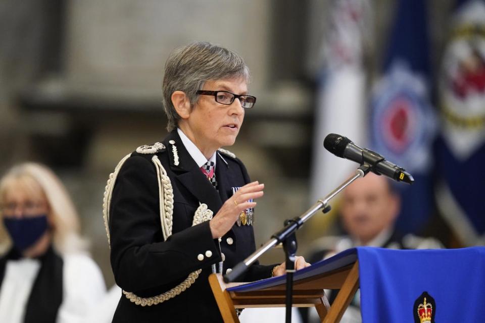 Metropolitan Police Commissioner Cressida Dick speaks during the National Police Memorial Day Service at Lincoln Cathedral, Lincoln (Danny Lawson/PA) (PA Wire)