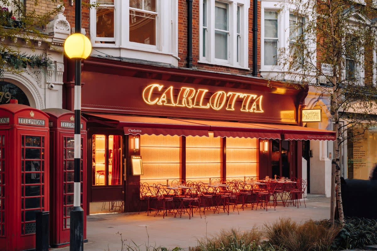 Glowing beacon: Carlotta in Marylebone offers kitsch Italian warmth (Jerome Galland )