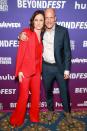 Juliette Lewis and Woody Harrelson celebrate Beyond Fest’s 25th anniversary screening of their film <em>Natural Born Killers</em> at the Egyptian Theatre on Tuesday in Hollywood.