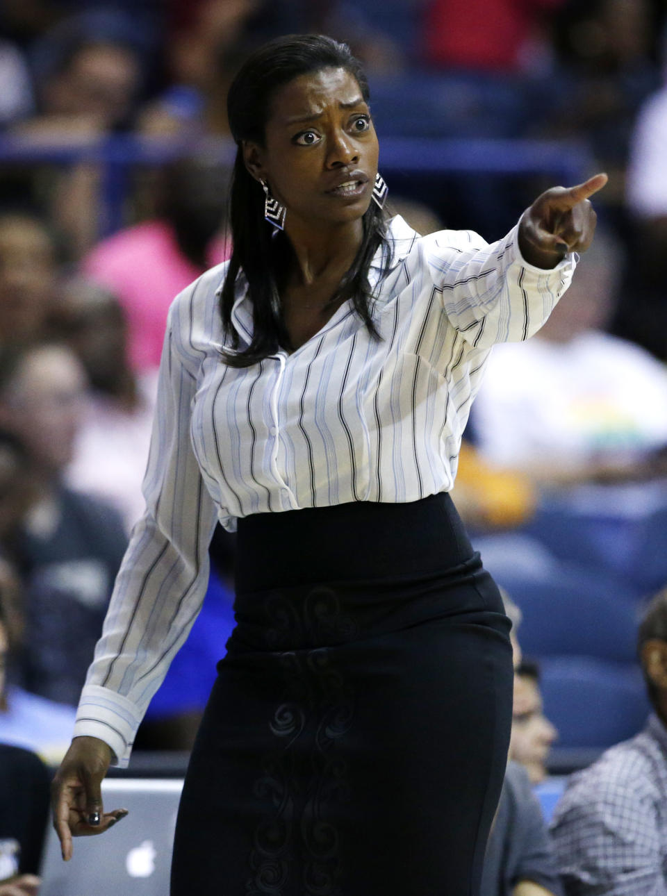The Chicago Sky fired head coach and general manager Amber Stocks on Friday after two seasons. (Associated Press/Nam Y. Huh)