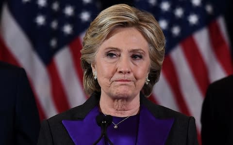 Hillary Clinton, the Democratic presidential candidate in 2016, had hoped to become the first female US president - Credit: AFP/Getty Images
