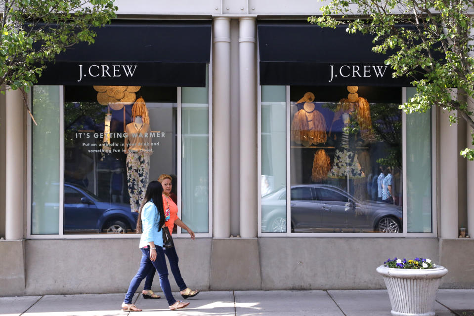 This photo taken May 14, 2014 shows the J. Crew store in the Shadyside section of Pittsburgh. (AP Photo/Gene J. Puskar)
