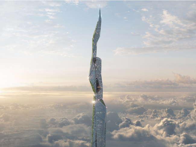 El 'rascanubes' un proyecto de edificio de 4800 metros de altura