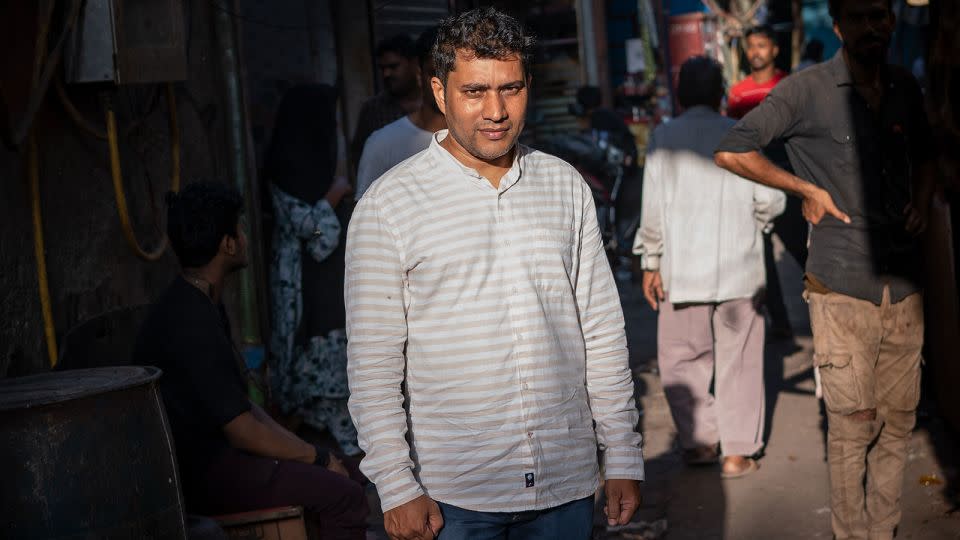 Jameel Shah poses for a photo in Mumbai on April 14, 2024. - Noemi Cassanelli/CNN
