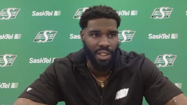 Defensive end A.C. Leonard has been cleared to practise with the Roughriders again, after receiving suspensions for not providing a urine sample to doping officials following the Labour Day Classic. (CBC News - image credit)