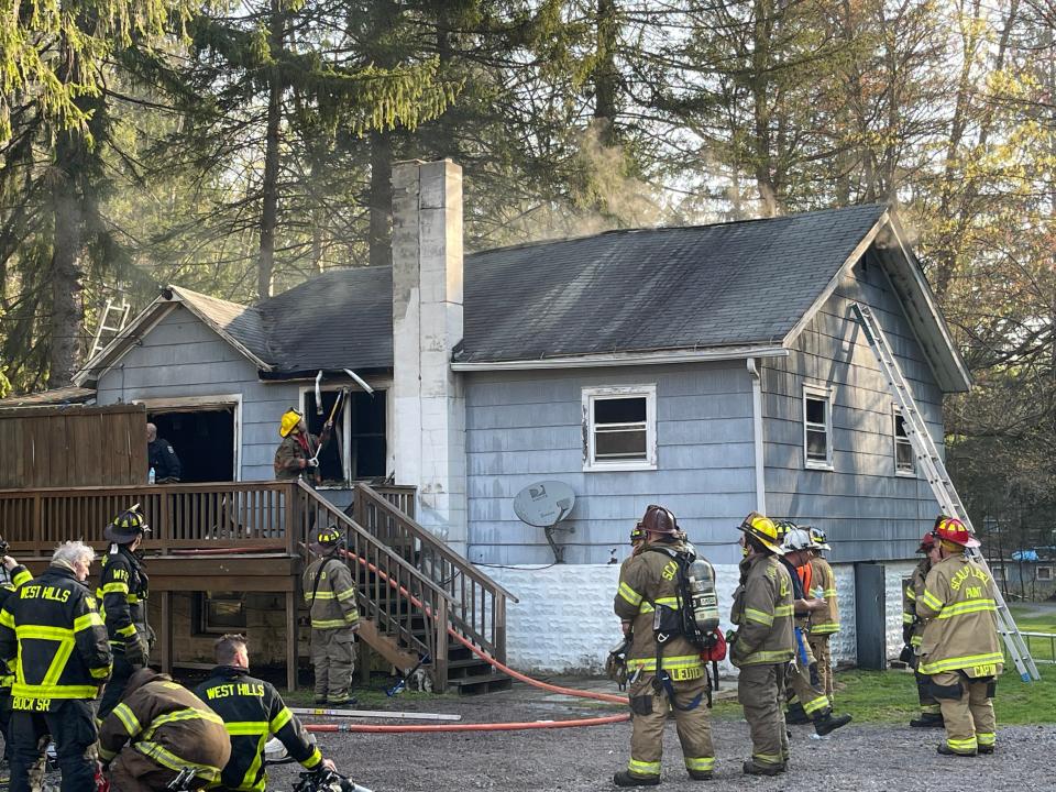 About seven fire companies from Somerset and Cambria counties responded to the scene.