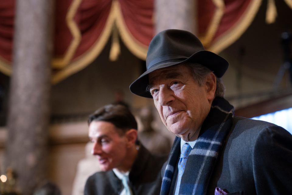 Paul Pelosi attends a portrait unveiling ceremony for his wife, Speaker of the House Nancy Pelosi, D-Calif., in Statuary Hall at the Capitol in Washington, Dec. 14, 2022.