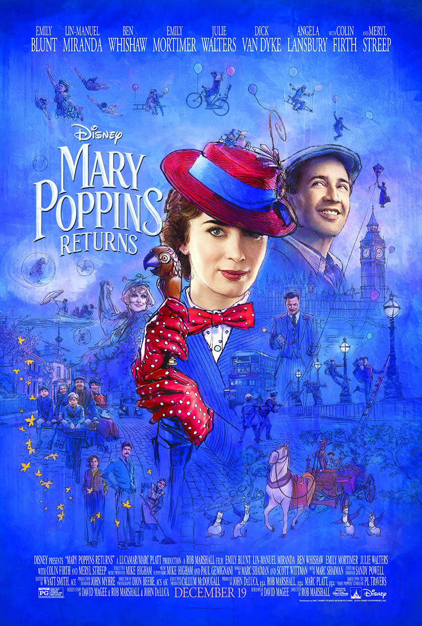 Mary Poppins Returns theatrical poster. (Image: Disney)