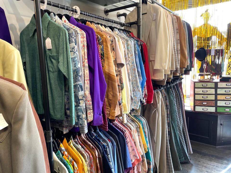 Clothing worn in the past and still in excellent shape are sold at the vintage shop Cotillion Bureau, located on Bow Street in Portsmouth.