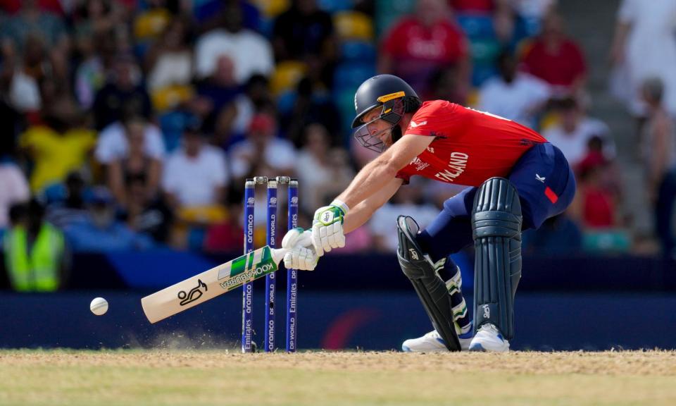 <span>Jos Buttler and <a class="link " href="https://sports.yahoo.com/soccer/teams/england-women/" data-i13n="sec:content-canvas;subsec:anchor_text;elm:context_link" data-ylk="slk:England;sec:content-canvas;subsec:anchor_text;elm:context_link;itc:0">England</a> will be stretched seeking to progress to the Super Eights at the T20 World Cup.</span><span>Photograph: Ricardo Mazalán/AP</span>