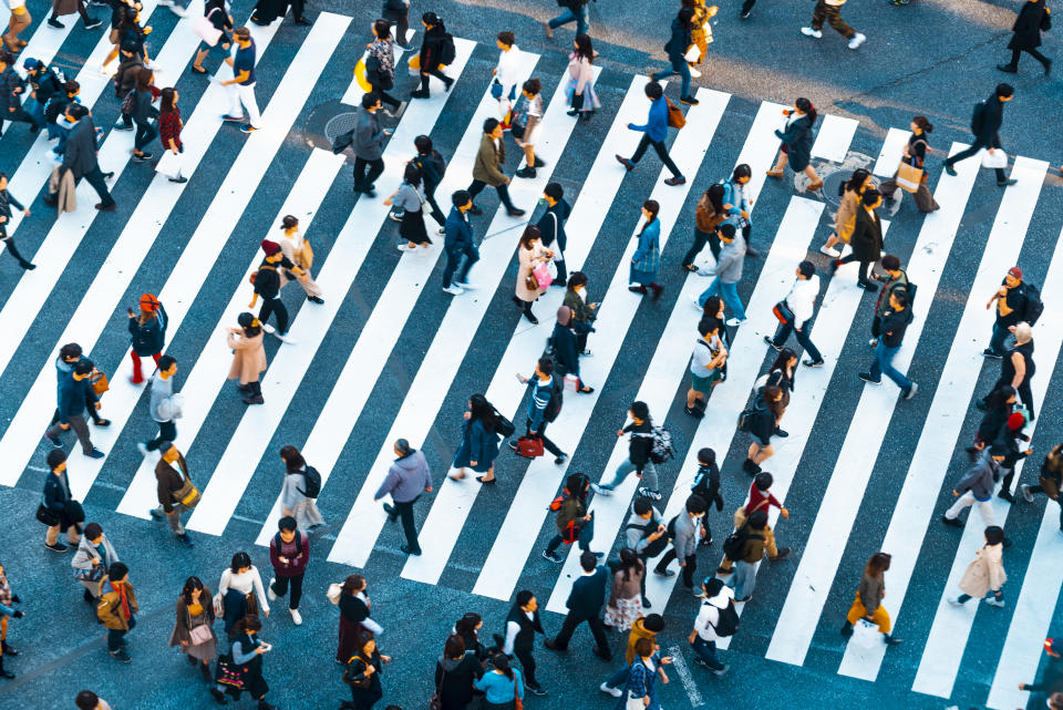 Shibuya crossing in known to be the world's busiest pedestrian crossing