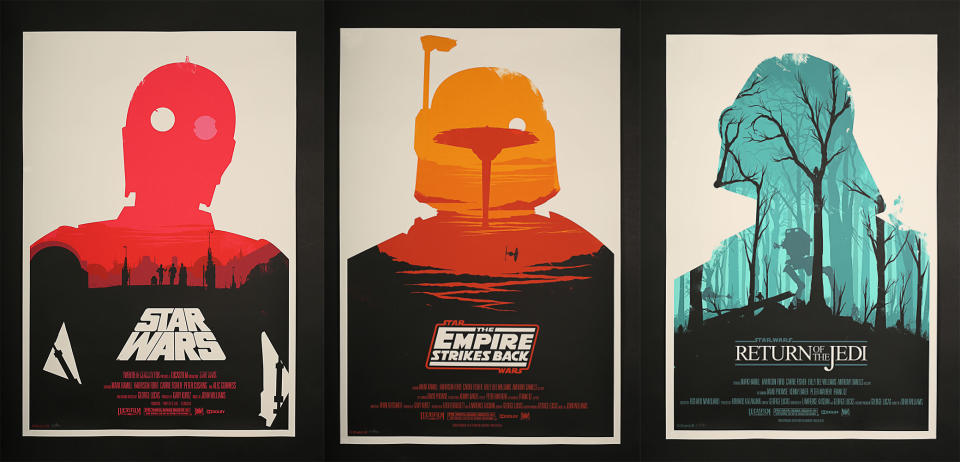 Olly Moss’s iconic 2010 Star Wars poster catapulted the artist to fame and ushered in a new era of alternate poster designs. (Prop Store)