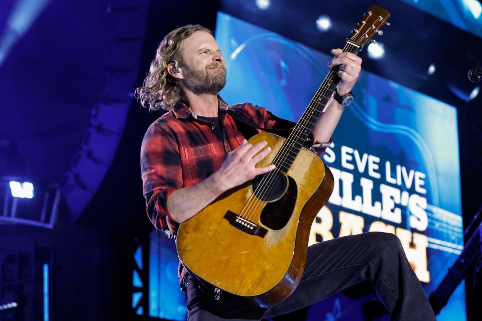 Dierks Bentley performs during the Jack DanielÕs Live New YearÕs Eve Nashville Big Bash at Bicentennial Capitol Mall State Park, Friday, Dec. 31, 2021, in Nashville, Tenn. 