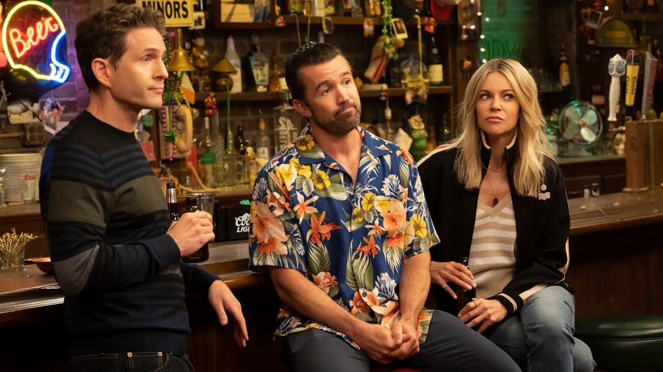 Glenn Howerton, Rob McElhenney and Kaitlin Olson in It's Always Sunny In Philadelphia